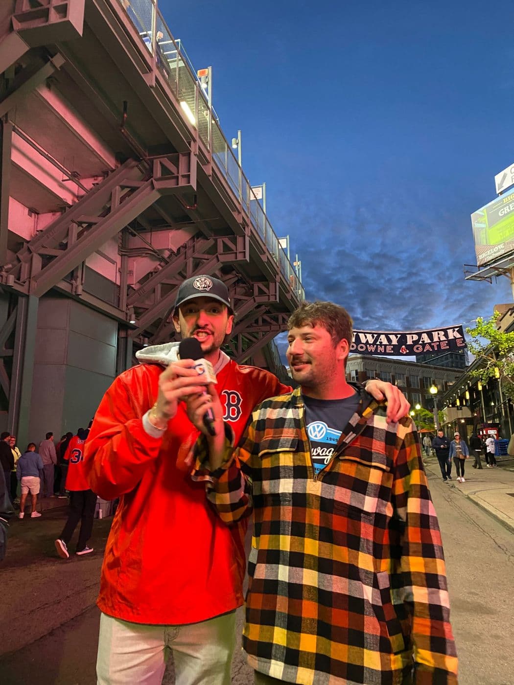 an lfg interview on lansdowne street at dusk