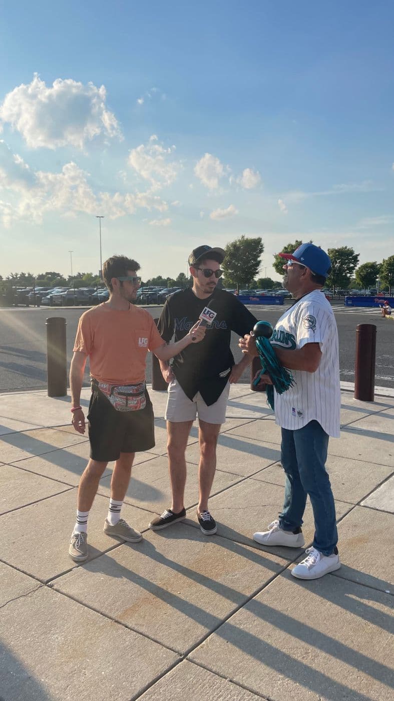 marlins fans on the lfg mic in philly