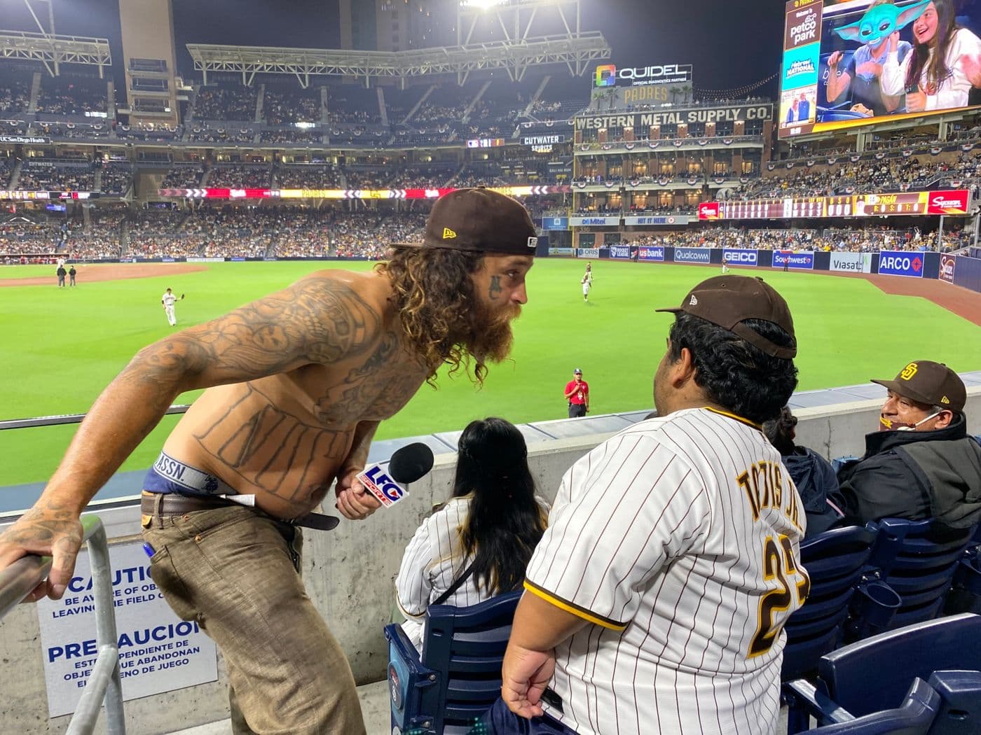 a padres fan we met at petco park