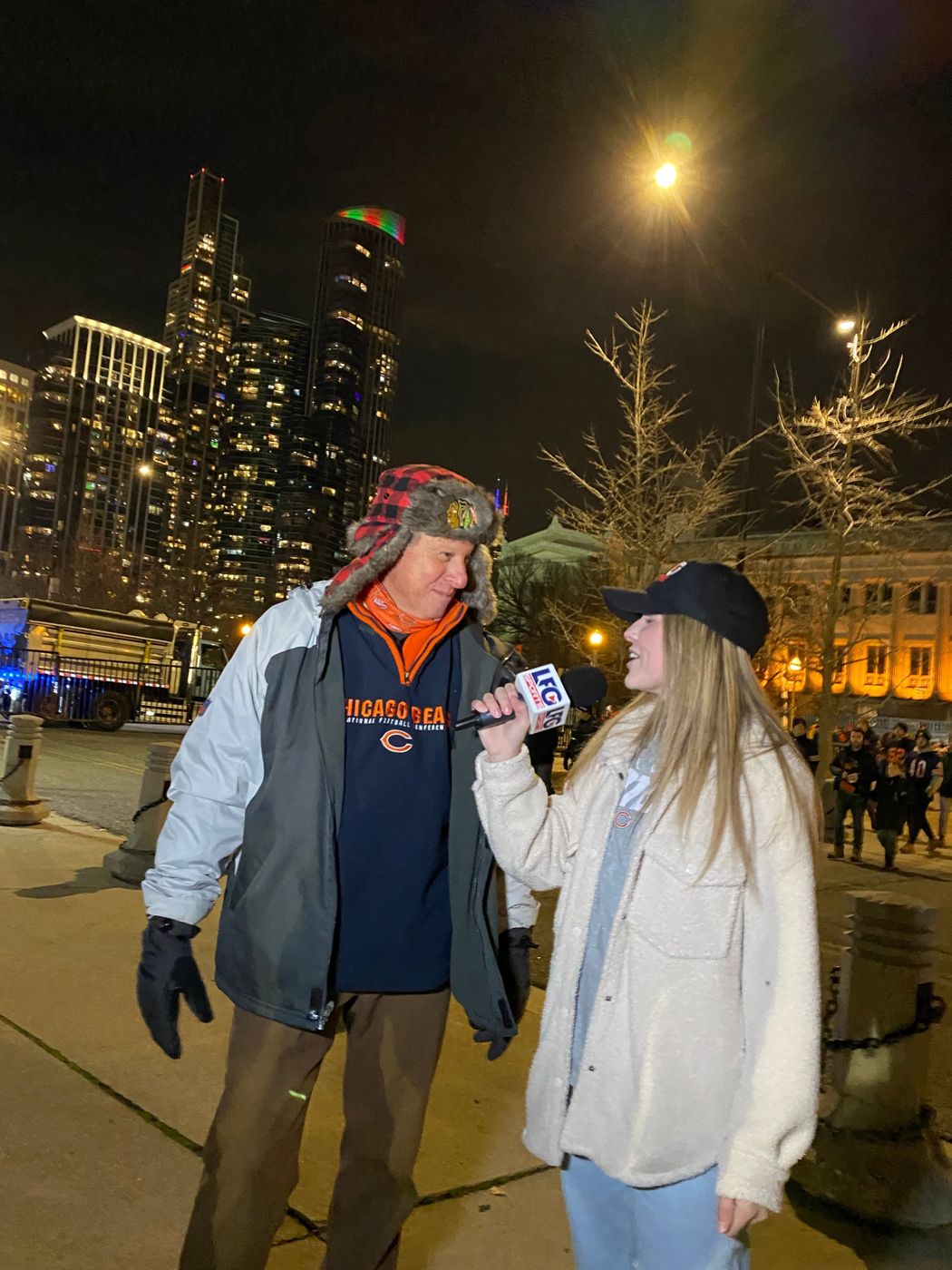 a bears fan on the lfg mic in chicago